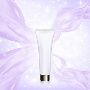 化妝品產品背景,水濺和光藍景。矢量圖 Eps10