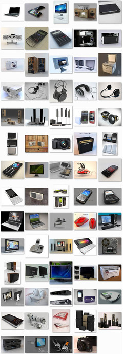69個(gè)各種電子產(chǎn)品模型